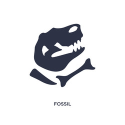 fossil icon on white background simple element vector image