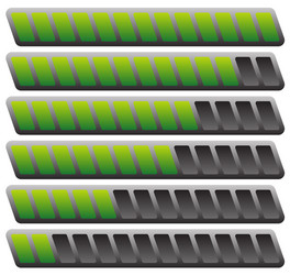 progress or loading bars in sequence vector image
