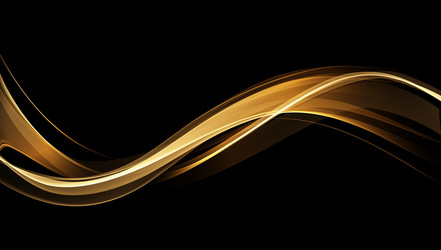 abstract shiny color gold wave design element vector image