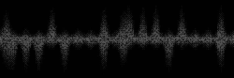 black gradient sine wave from binary code vector image