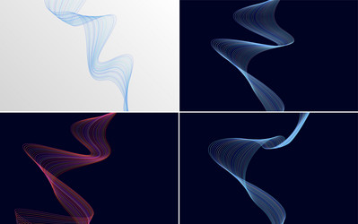 collection of geometric minimal lines pattern set vector image