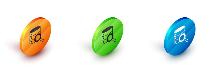 isometric server data web hosting icon isolated vector image