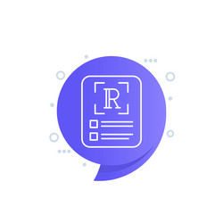 text scan line icon for web vector image