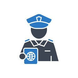 Border control concept immigration officer Vector Image