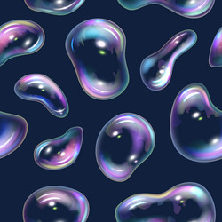 bubbles pattern seamless background with foam vector