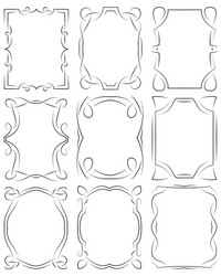 Set of frames design elements editable file vector