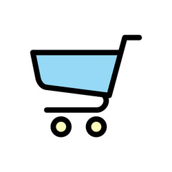 Shopping cart icon isolated on white background vector