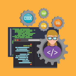 Developer web responsive design vector