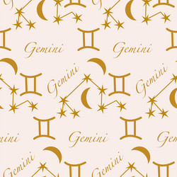 gemini seamless pattern vector