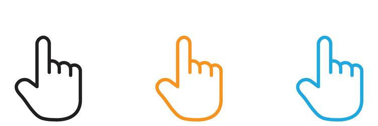 hand icon logo set collection for web app ui vector image
