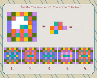 logic game for children vector image