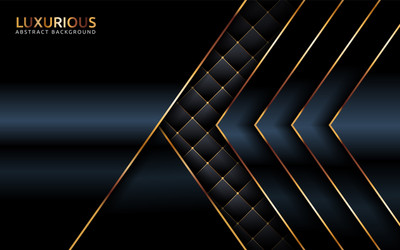 luxurious dark background with golden lines vector image