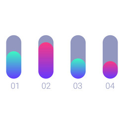 modern loading bars showing progress from one vector image