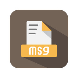 msg stylish text flat icons symbol document files vector image