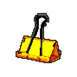 Office binder clip game pixel art vector