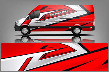 Racing Stripe Van Wrap Vector Image