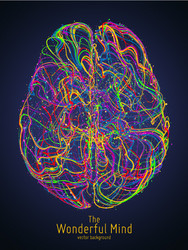Synaptic Brain Network vector image