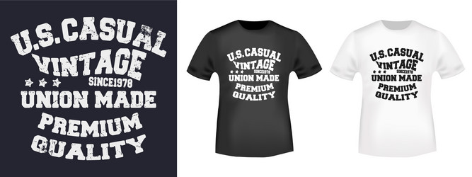 Vintage T-Shirt Label Print Vector Image