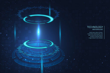 3d futuristic technology hud interface elements vector image