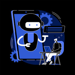 chatbot development platform abstract concept vector image