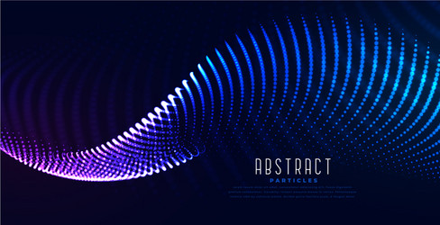 glowing digital particle wave technology vector image