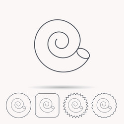 Sea shell icon spiral seashell sign vector