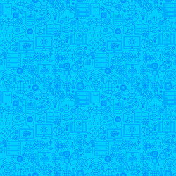 artificial intelligence line seamless pattern vector image