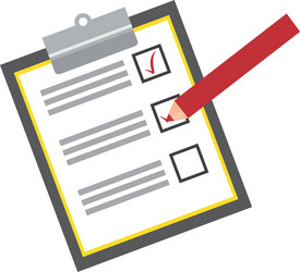 checklist with square cases icon image vector image