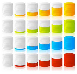 Cylinder completion fullness or progress vector