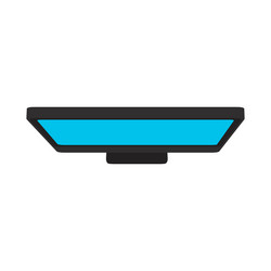 Device blank top monitor view display screen vector