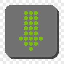 dotted arrow down rounded square button vector image