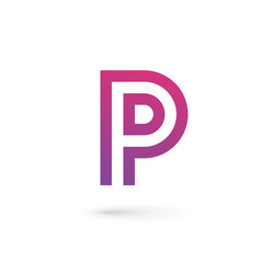 letter p logo icon design template elements vector image