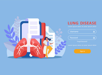 Lungs flat background vector