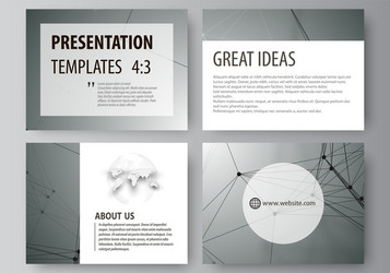 Set of business templates for presentation slides vector