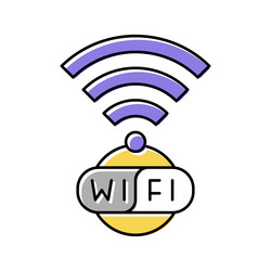 wireless wifi connection color icon vector image