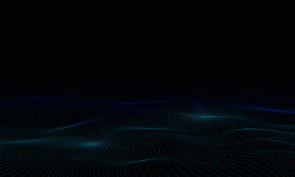 abstract wave curve moving dots flow particles vector image