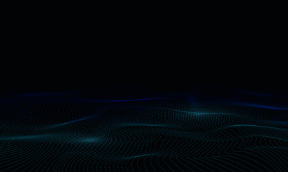 Abstract wave curve moving dots flow particles vector