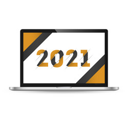 business innovation technology 2021 new year set vector