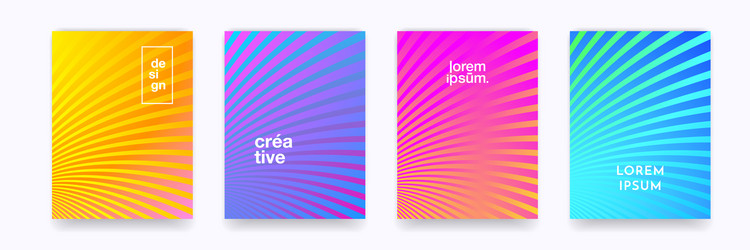 color gradient halftone wave line pattern vector image