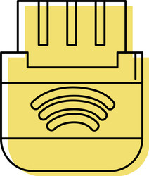 color usb memory technology to save data vector image