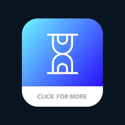 glass hour loading mobile app button android vector image