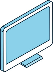 monitor computer isometric vector image
