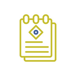 notebook icon document notes checklist to do list vector image