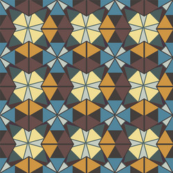 seamless mosaic pattern with triangles vector image