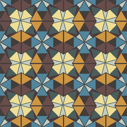 Seamless mosaic pattern with triangles vector