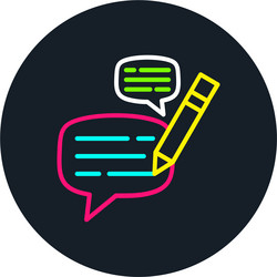 write line multi color icon vector image