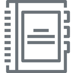 contacts list flat line web icon concept vector image