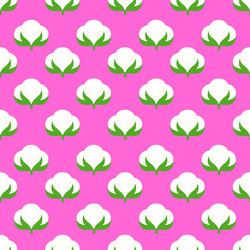 cotton pattern with seamless repeating background vector image