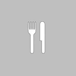 fork and knife computer symbol vector image