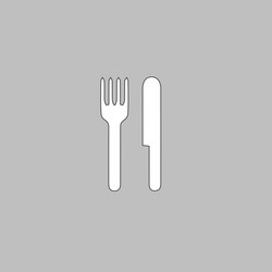 Fork and knife computer symbol vector